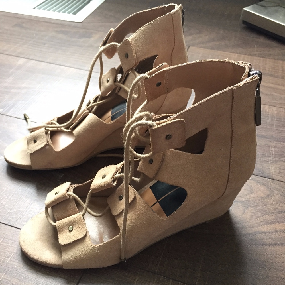Dolce Vita Lorena Lace-Up Wedge Sandal- Size 7.5